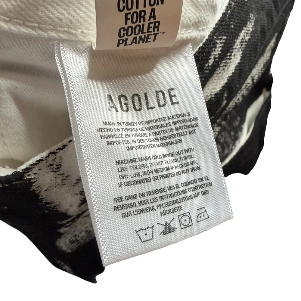 AGOLDE 90's Jeans Black White Painted Wash Straight Leg Men's Size 32